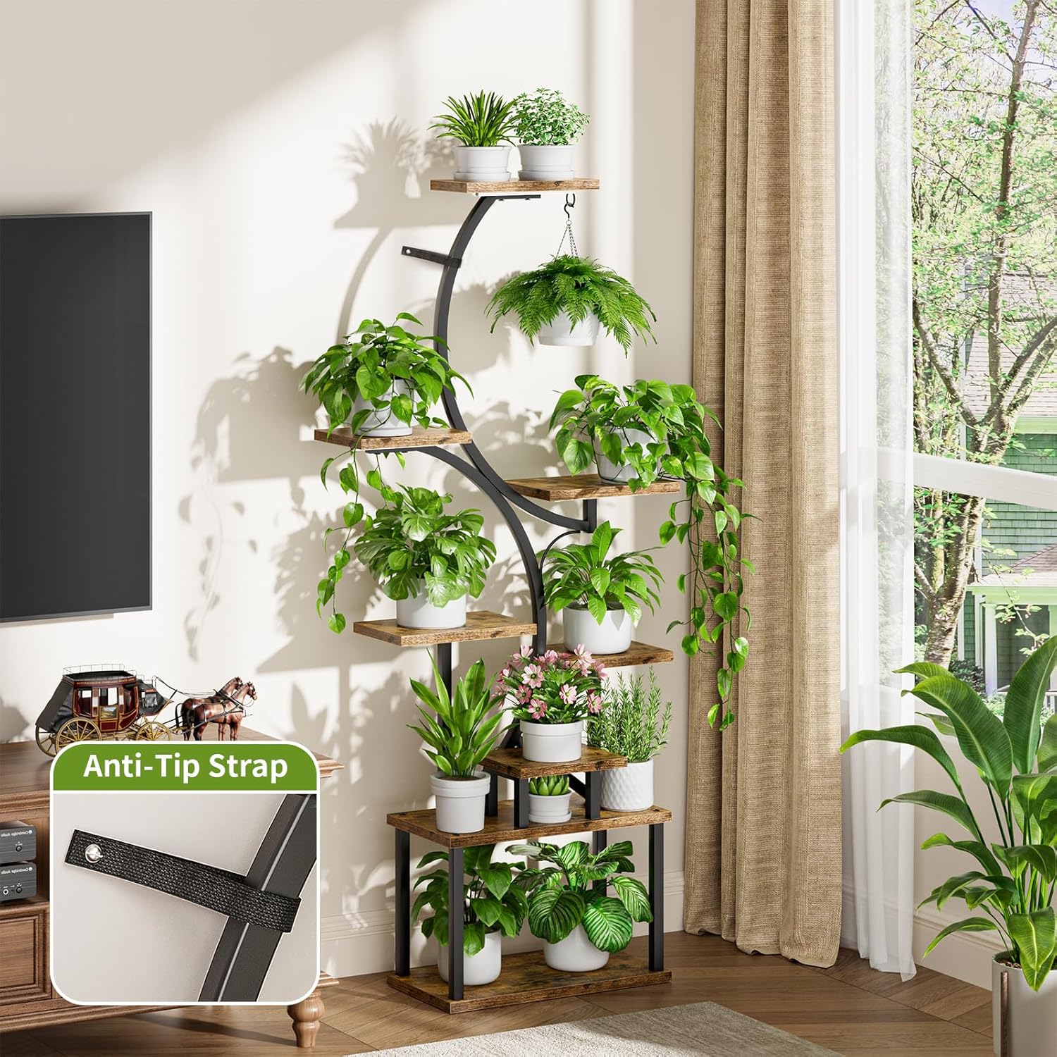 Plant Stand Indoor with Grow Lights