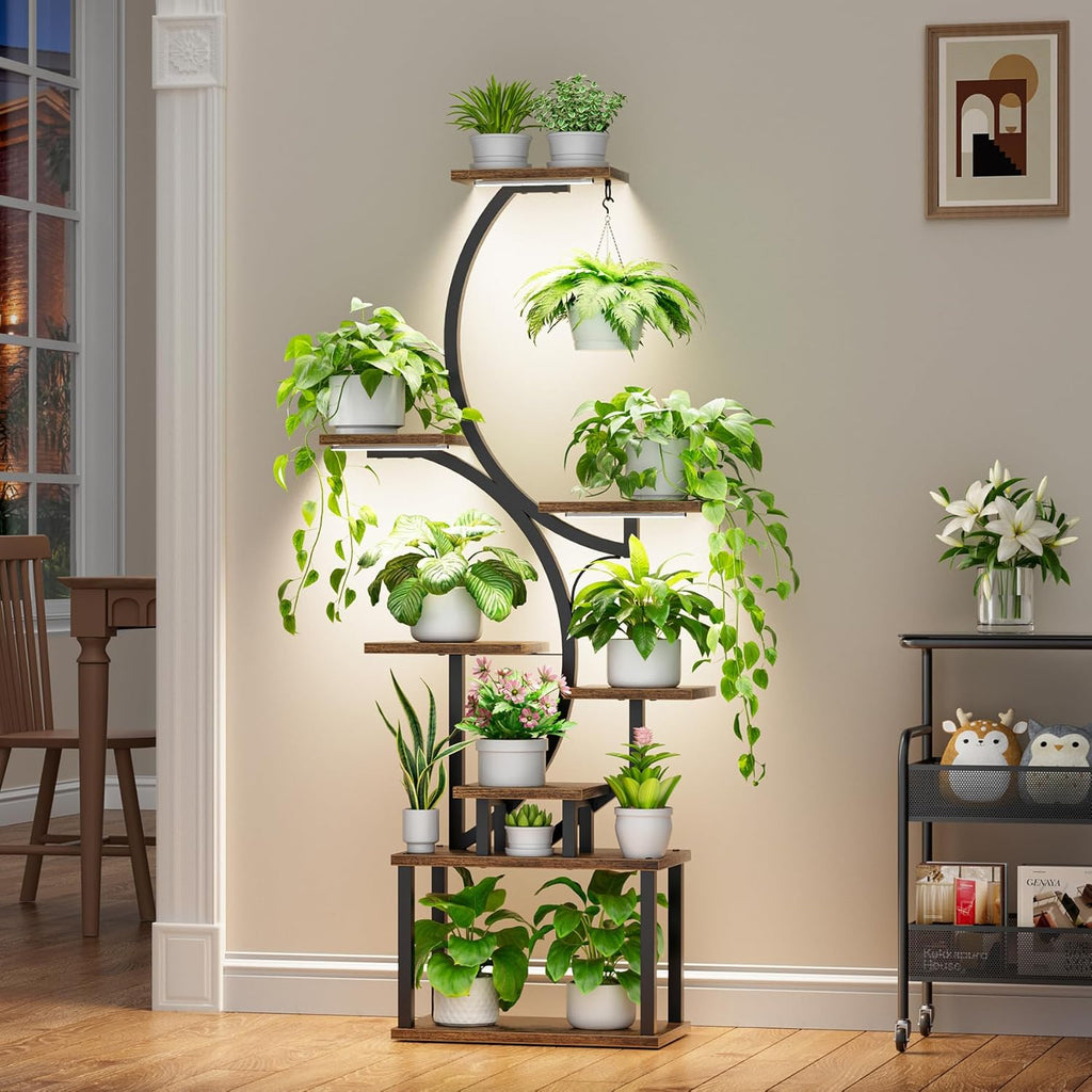 Plant Stand Indoor with Grow Lights