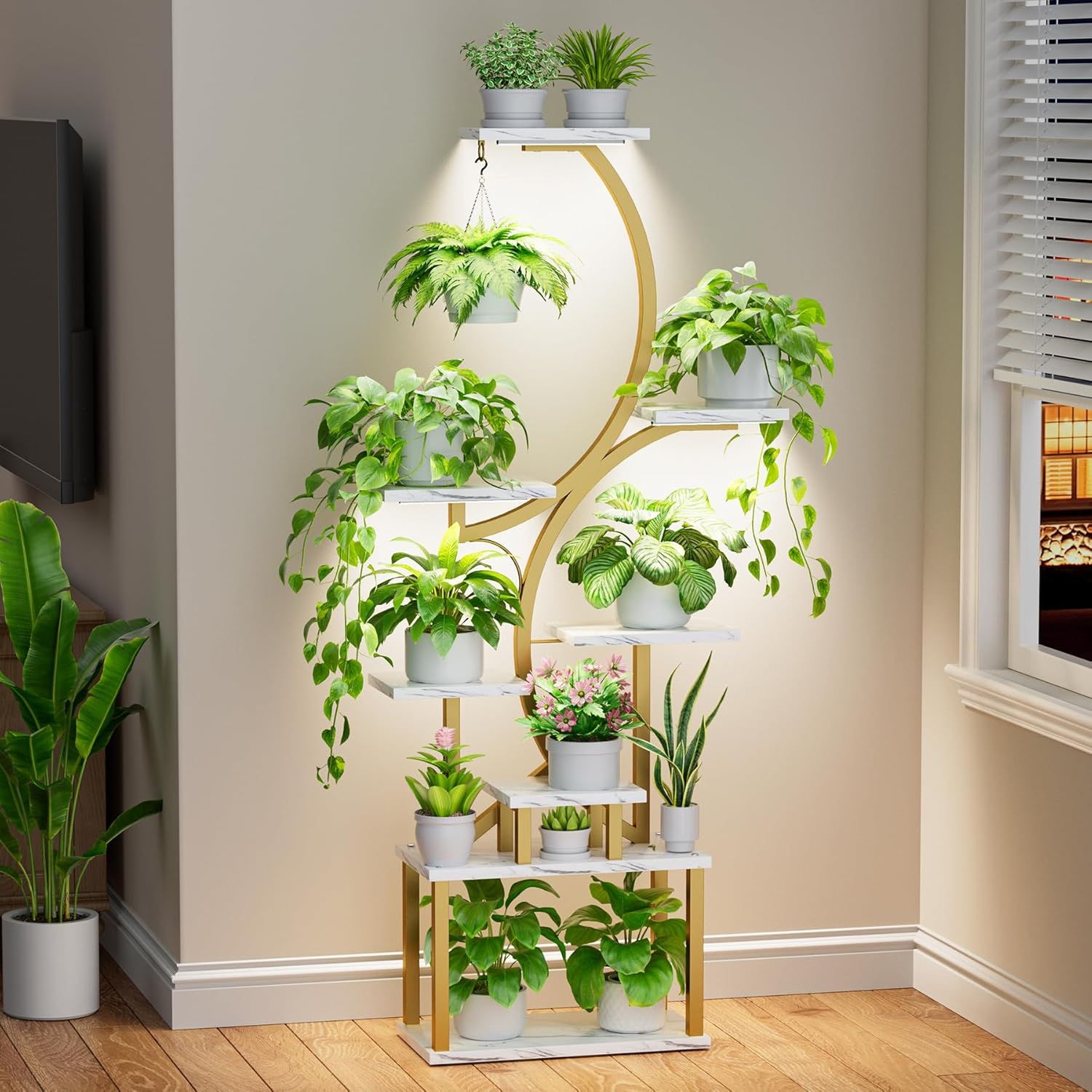 Plant Stand Indoor with Grow Lights